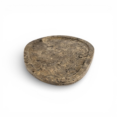 Grey Travertine Organic Shaped Platter - Grey - Grey - Imagen 2