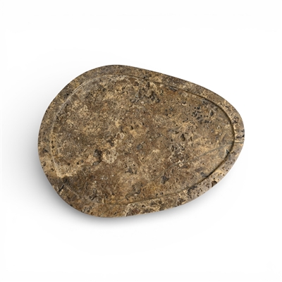 Grey Travertine Organic Shaped Platter - Grey - Grey - Imagen 4
