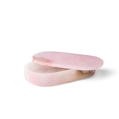 Pink Alabaster Oval Display Box Lg - Pink - Imagen 2