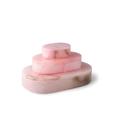 Pink Alabaster Oval Display Box Lg - Pink - Imagen 3