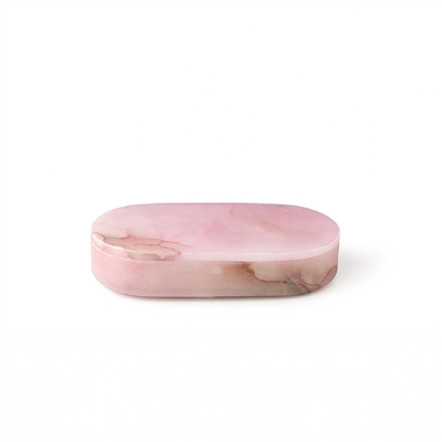Pink Alabaster Oval Display Box Med - Pink