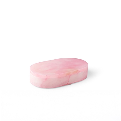Pink Alabaster Oval Display Box Med - Pink - Imagen 2