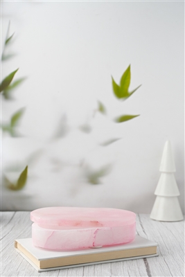 Pink Alabaster Oval Display Box Med - Pink - Imagen 6