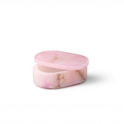 Pink Alabaster Oval Display Box Sm. - Pink - Imagen 3