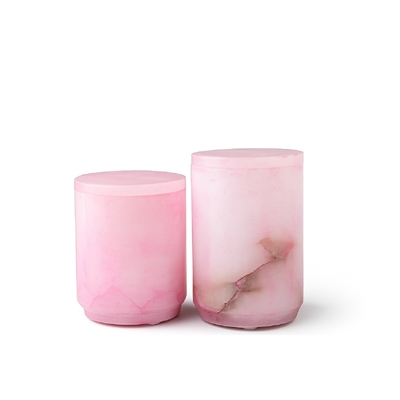 Pink Alabaster Canister W/ Lid Lg - Pink - Imagen 4