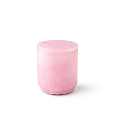 Pink Alabaster Canister W/Lid Med - Pink