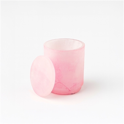 Pink Alabaster Canister W/Lid Med - Pink - Imagen 2