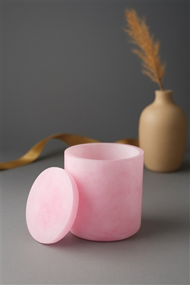 Pink Alabaster Canister W/Lid Med - Pink - Imagen 6