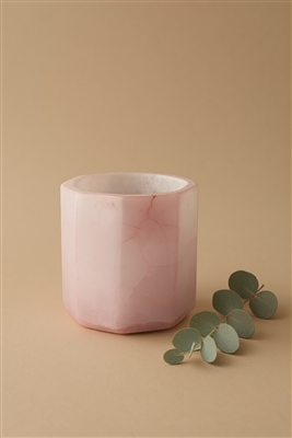 Pink Alabaster Octagonal Votive/Vase Sm - Pink - Imagen 2