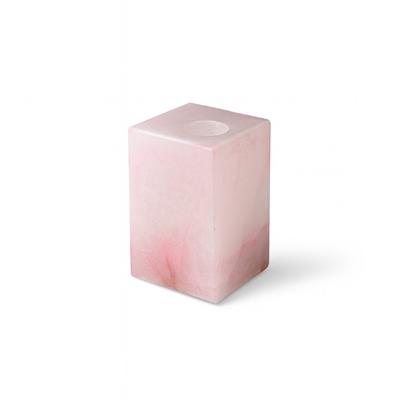 Pink Alabaster T-Lite Holder Sm - Pink