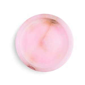 Pink Alabaster Round Tray Lg - Pink