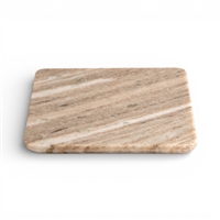 Sm. Square Marble Platter 8" x 8"- Beige - Beige