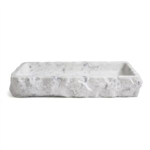 Marble Edge Centerpiece - White