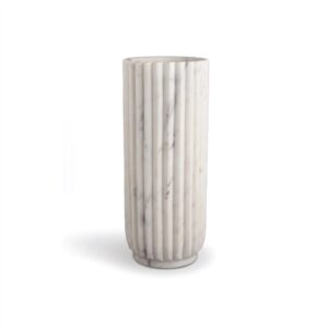 Scalloped Vase Lg. - White