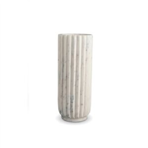Scalloped Vase Med. - White