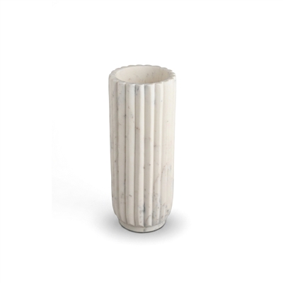 Scalloped Vase Med. - White - Imagen 2