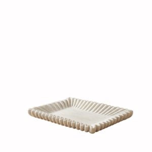 Fluted Tray Lg. - White