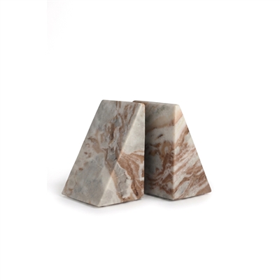 Toronto Marble Set of 2 Bookends - Beige - Imagen 2