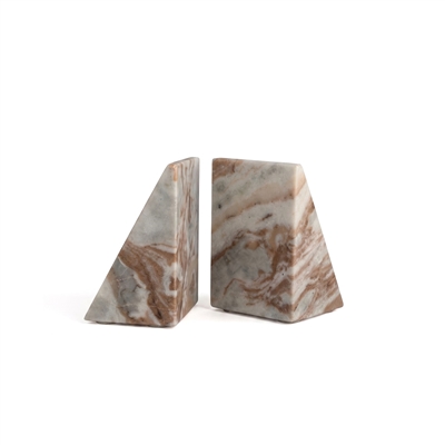 Toronto Marble Set of 2 Bookends - Beige - Imagen 3