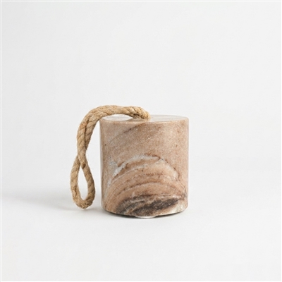 Toronto Marble Door Stopper W/Jute - Beige