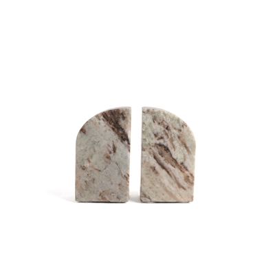 Toronto Marble Bookend Set of 2 - Beige