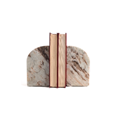 Toronto Marble Bookend Set of 2 - Beige - Imagen 4