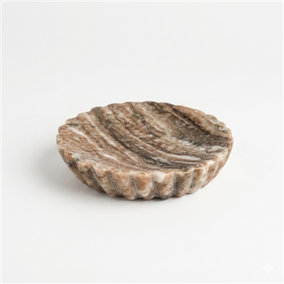 Toronto Marble Scalloped Soap Dish - Beige