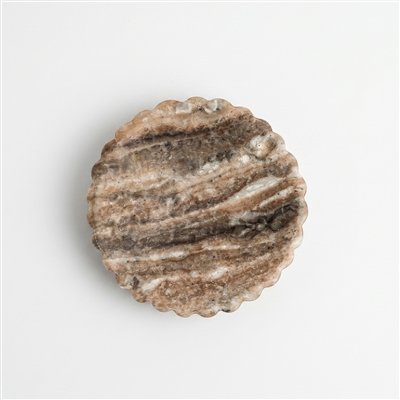 Toronto Marble Scalloped Soap Dish - Beige - Imagen 2