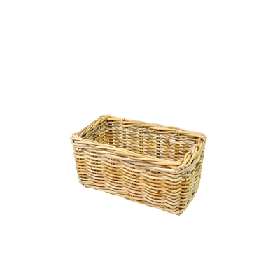 Set of 3 Natural Rectangle Rattan Baskets - Beige - Imagen 2