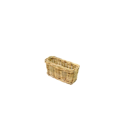 Set of 3 Natural Rectangle Rattan Baskets - Beige - Imagen 4