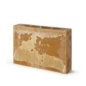 Rectangle 5-Wick Pillar Candle 15.75"x10.65"x3.15" Chamois -ST