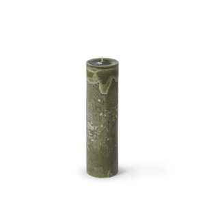 Small Pillar Candle 2.75"x9.85"H Dark Green -ST