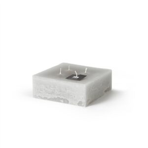 Square 1-Wick Pillar Candle 6"x6"x2" Linen- ST