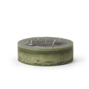 Pillar 5-Wick Super Candle 9.5"x2.75"H Dark Green -ST