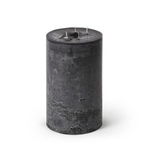 Pillar 4-Wick Super Candle 7.5"x11.8" Black- ST