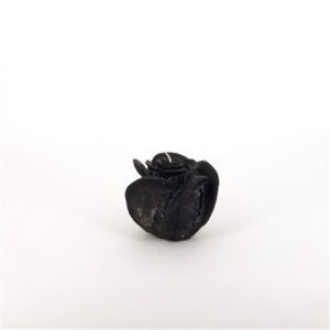 Medium 1-Wick Rose Candle 4.75"Dia x 4" Black -ST - Black