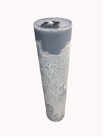 Sm. Round 1-Wick Pillar Candle 4"Dia x 19.65"H Anthracite -ST - Anthracite