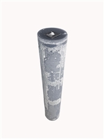 Med. Round 1-Wick Pillar Candle 4"Dia x 23.65"H Anthracite -ST - Anthracite