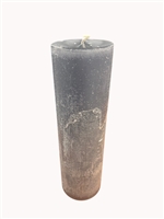 Sm. Pillar Candle 3.75" x 9.85"H Anthracite -ST - Anthracite