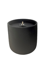 Flowerpot Black Candle H 5.5" & Dia 6"- ST - BLACK