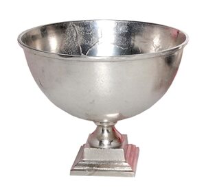 Raw Alum. Sq. Base Planter/Wine Cooler - RAW NICKEL - RAW NICKEL