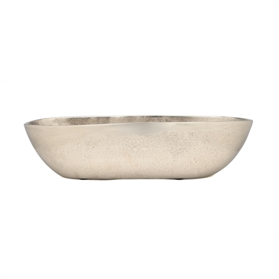 Lg. Raw Nickel Oval Bowl - RAW NICKEL - RAW NICKEL