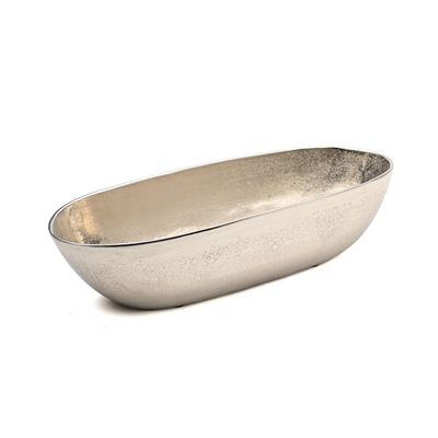 Lg. Raw Nickel Oval Bowl - RAW NICKEL - RAW NICKEL - Imagen 5