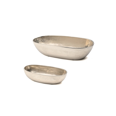 Lg. Raw Nickel Oval Bowl - RAW NICKEL - RAW NICKEL - Imagen 6