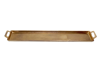 Alum. Tray w/Handles 5x30" - Ant. Brass - ANTIQUE BRASS - ANTIQUE BRASS