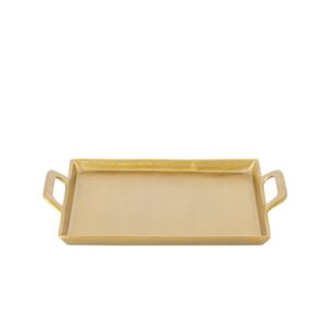 Alum. Tray w/Handles 10x14" - Ant. Brass - ANTIQUE BRASS - ANTIQUE BRASS
