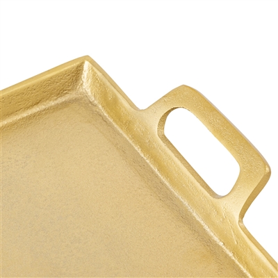 Alum. Tray w/Handles 10x14" - Ant. Brass - ANTIQUE BRASS - ANTIQUE BRASS - Imagen 3
