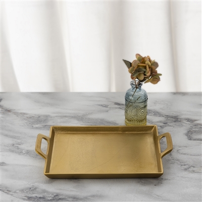 Alum. Tray w/Handles 10x14" - Ant. Brass - ANTIQUE BRASS - ANTIQUE BRASS - Imagen 5