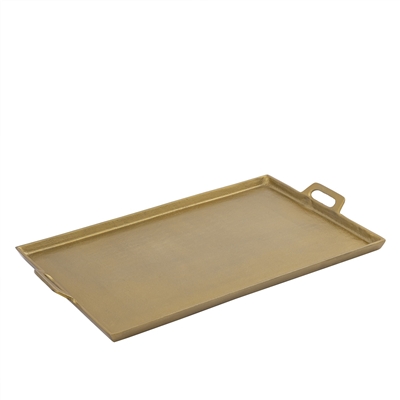 Alum. Tray w/Handles 15x25" - Ant. Brass - ANTIQUE BRASS - ANTIQUE BRASS - Imagen 2