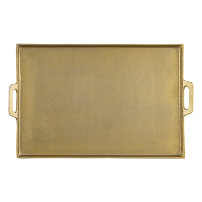 Alum. Tray w/Handles 15x25" - Ant. Brass - ANTIQUE BRASS - ANTIQUE BRASS - Imagen 3